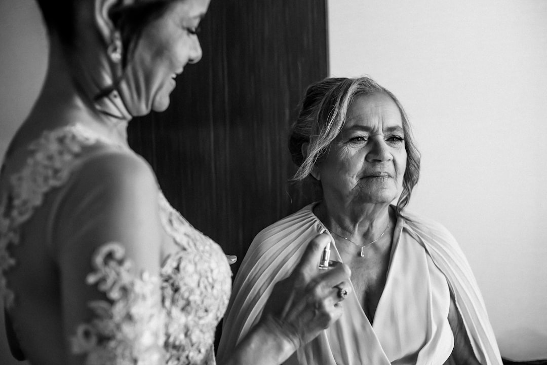 Mother and bride together before the wedding
